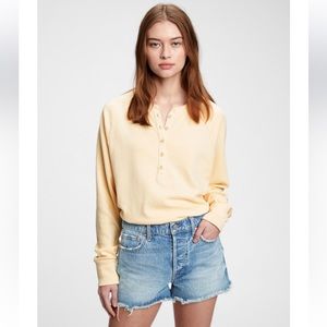 Gap Vintage Soft Henley Raglan Sweatshirt